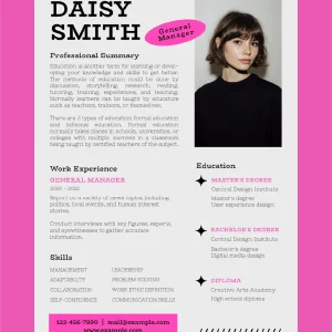 Creative, minimalist, and stylish resume - Photoshop Effect