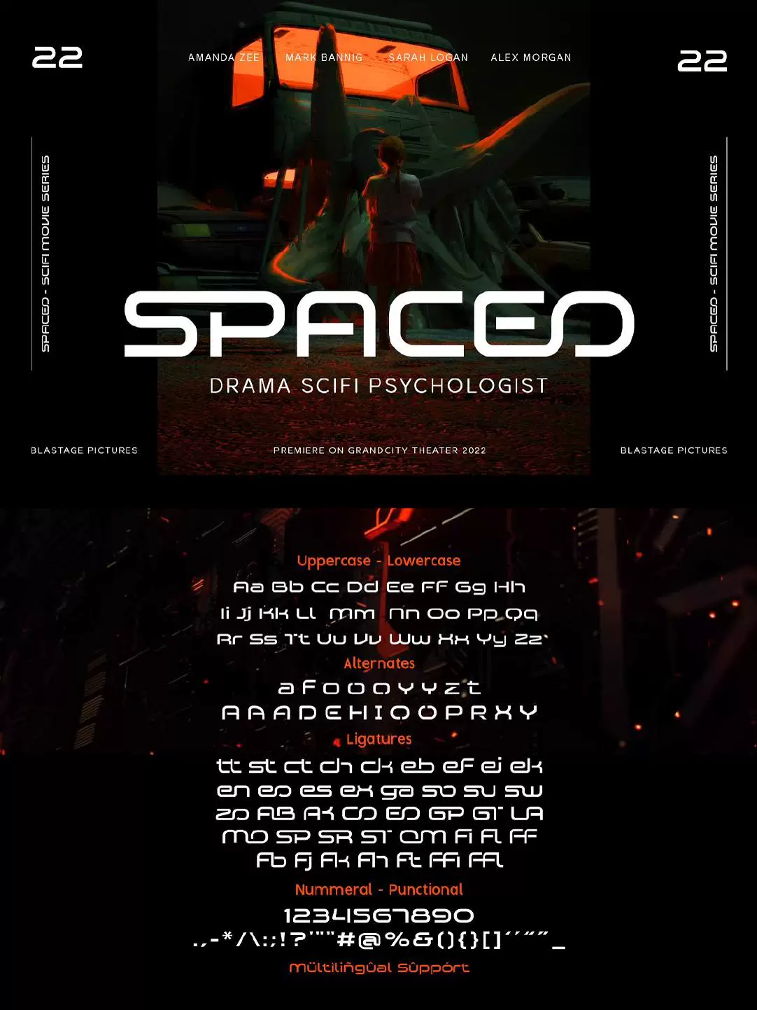 Cyberpunk functional abstract futuristic technology - Font