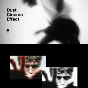 Black and white dust particles, retro - Photoshop Effect