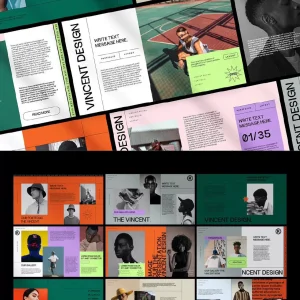 Elegant Retro Brand Marketing Planning - PPT Template