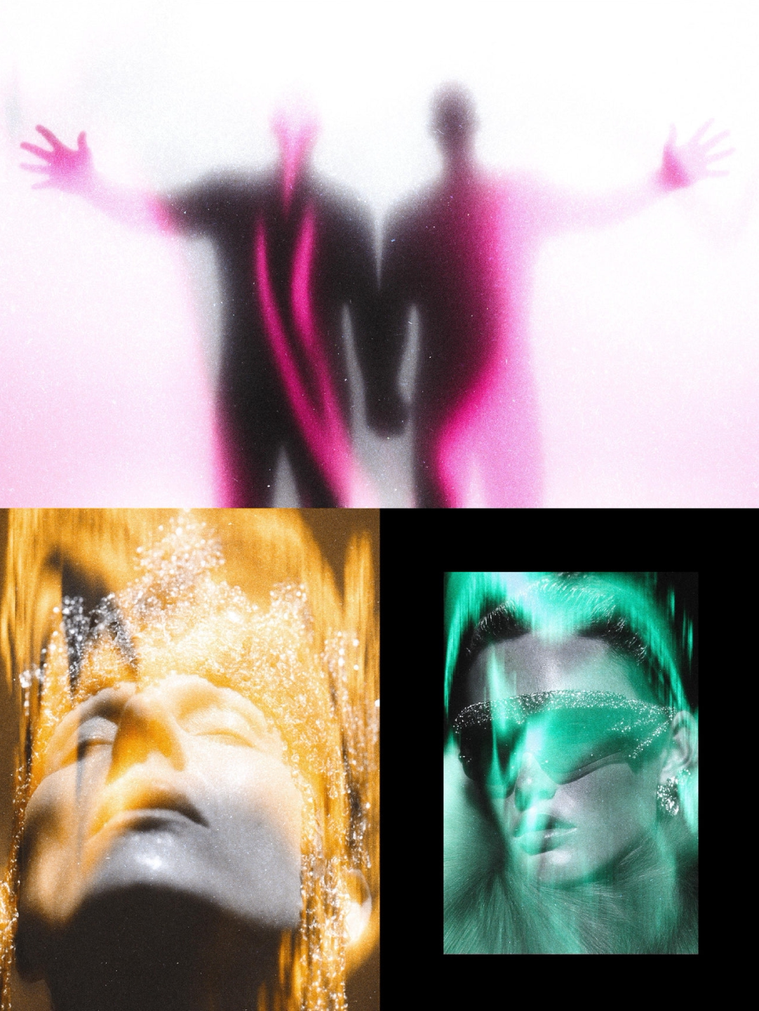 Dreamy light leak monochrome blur psychedelic halo - Mockup