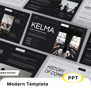Black and white minimalist business marketing - PPT Template