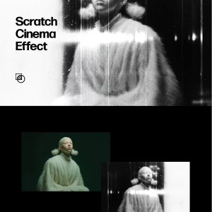 Black and white film scratch, distressed - Photoshop Effect