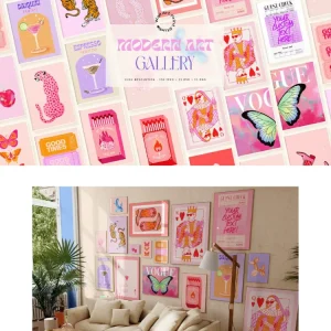 Fashionable and fun pink pop art retro - Digital Asset