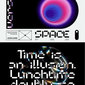 Future digital technology pixel mosaic game style - Font