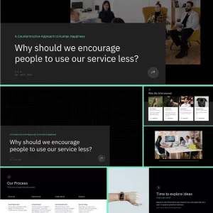 Black Minimalist Issues Research Report, Data - PPT Template