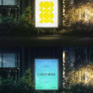 A mockup template showcasing outdoor atmospheric - Mockup