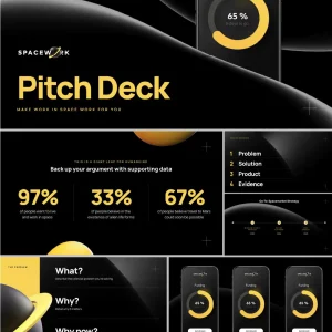 Dark Gradient Business App Product - PPT Template
