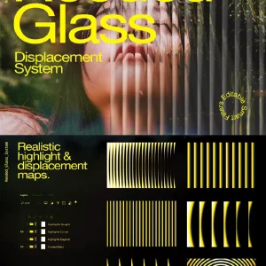 Creative and trendy 3D frosted fluted glass - Mockup
