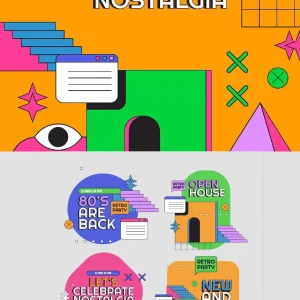 Details of 10 Memphis Geometric Retro - Digital Asset