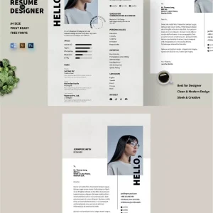 Advanced modern minimalist graduate - Resume Template