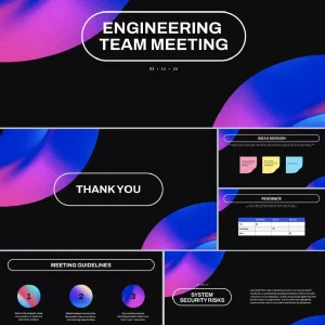 Colorful Gradient Corporate Event Meeting - PPT Template