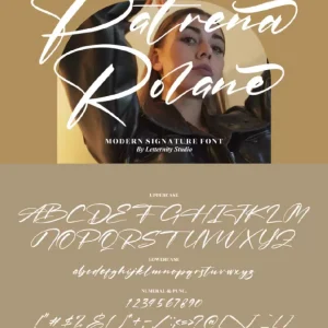 Elegant clothing design brand poster signature design - Font