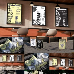 8 examples of brand VI application design - Mockup