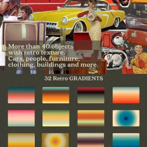 A collection of 1950s retro trend Morandi - Texture Pack