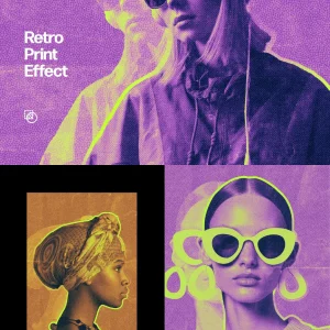 Acidic monochrome retro pop texture - Photoshop Effect