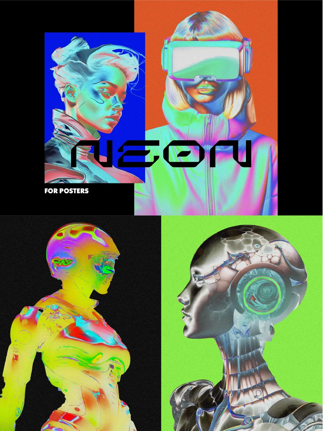 Cyber thermal imaging, trendy hip-hop - Photoshop Effect