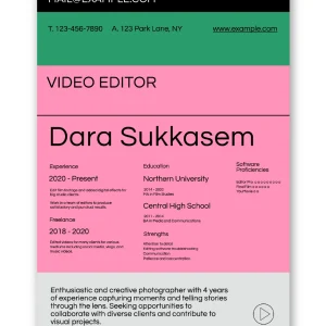 Creative Art Visual Designer Graduation - Resume Template