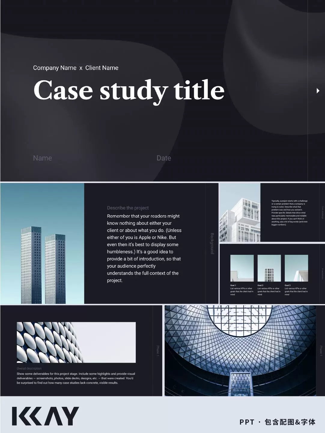 Black minimalist business strategy plan - PPT Template