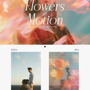 Dreamy and beautiful flower blur portrait - Texture Pack