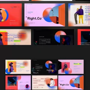 Creative Fashion Geometric Gradient Clothing - PPT Template