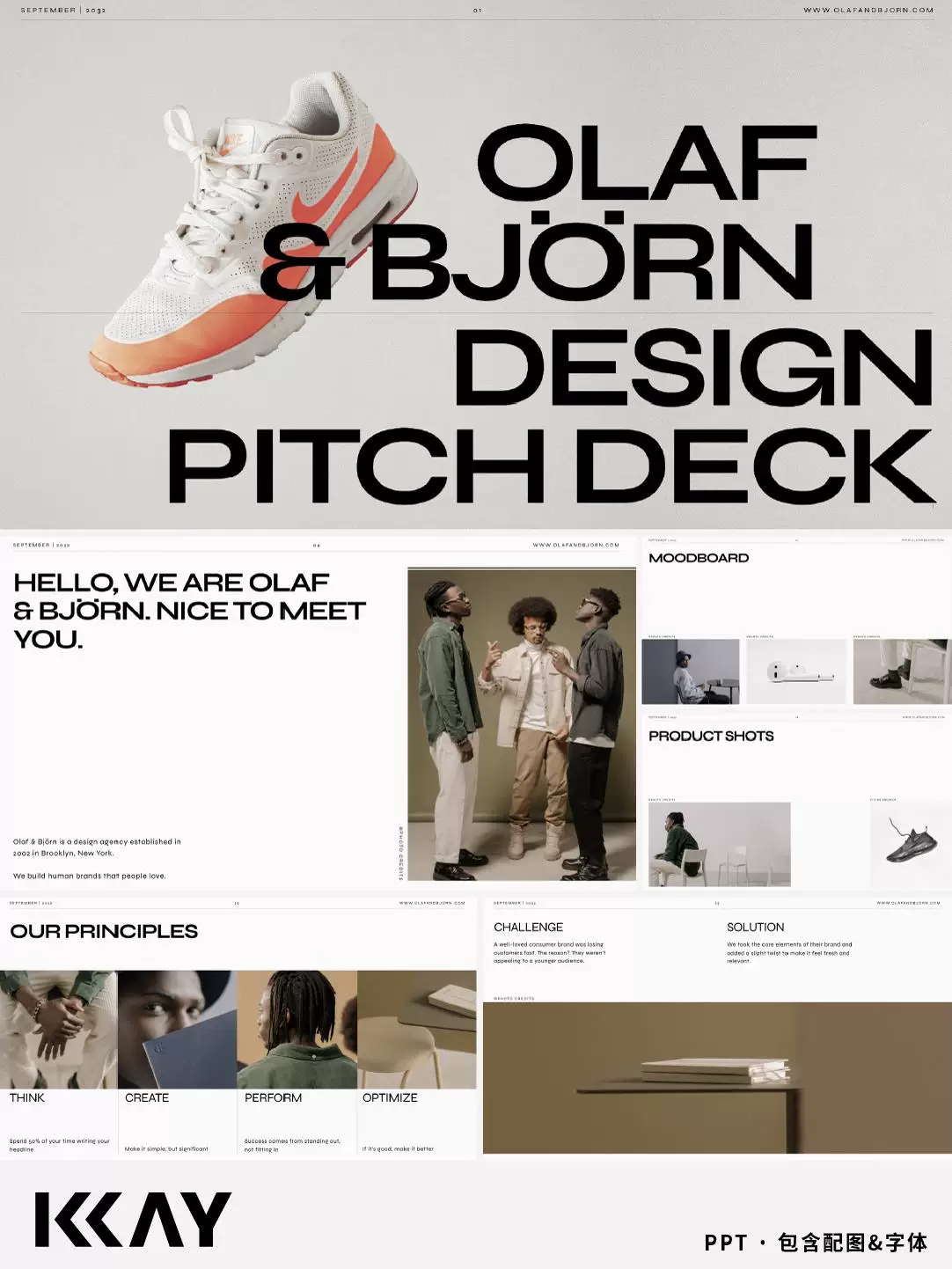 Fashionable and modern trendy clothing brand - PPT Template