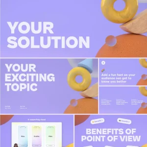 Advanced 3D geometric creative company team - PPT Template