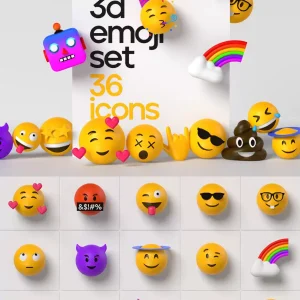Fun and creative 3D cartoon emoji avatars - UI Kit