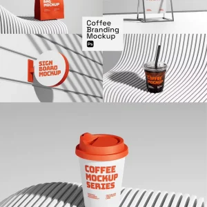 7 High-End Coffee Brand Visual Identity Paper Cup - Mockup