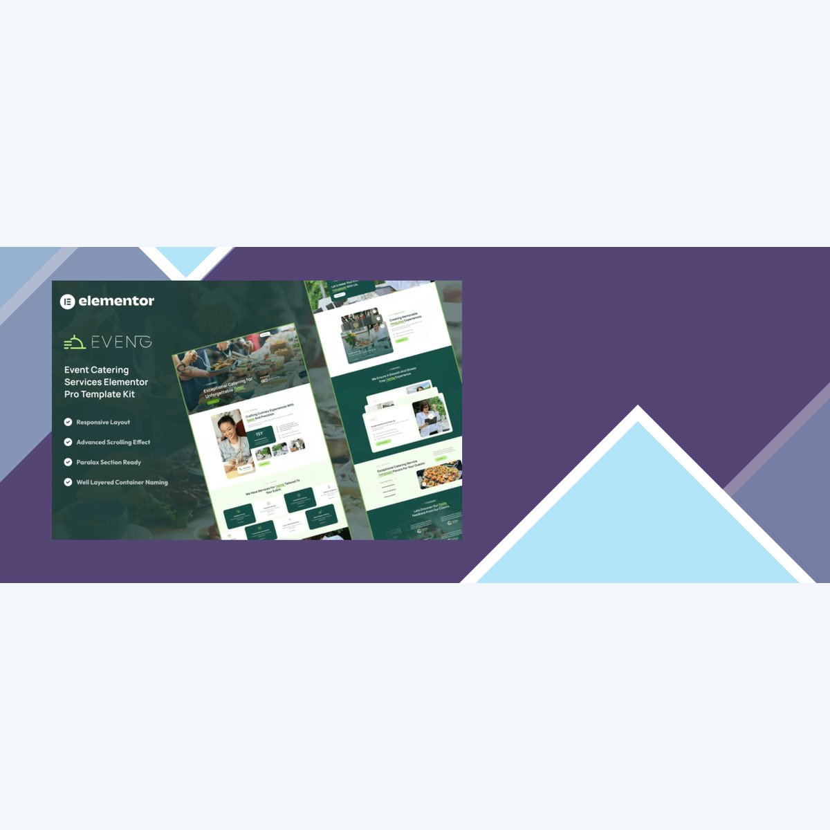Eveng – Event Catering Services Elementor Pro Template Kit