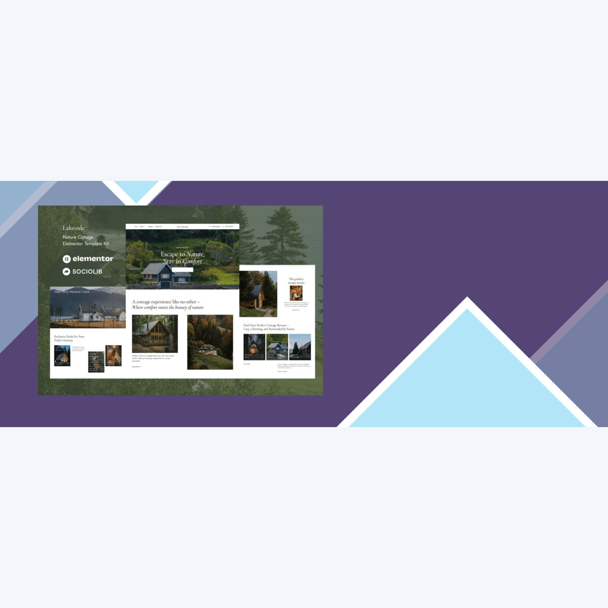 Lakeside – Nature Cottage Elementor Template Kit