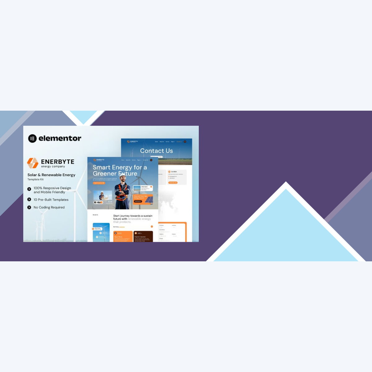Enerbyte – Solar and Renewable Energy Elementor Template Kit