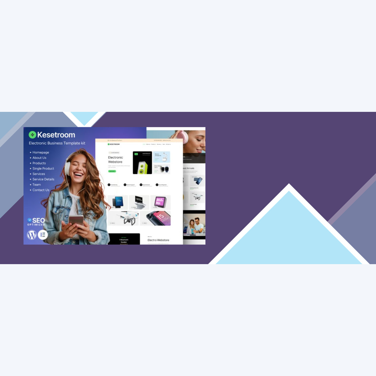 Kesetroom – Electronic Business Elementor Template Kit