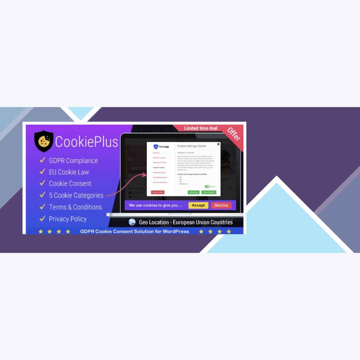 Cookie Plus – GDPR Cookie Consent Solution for WordPress
