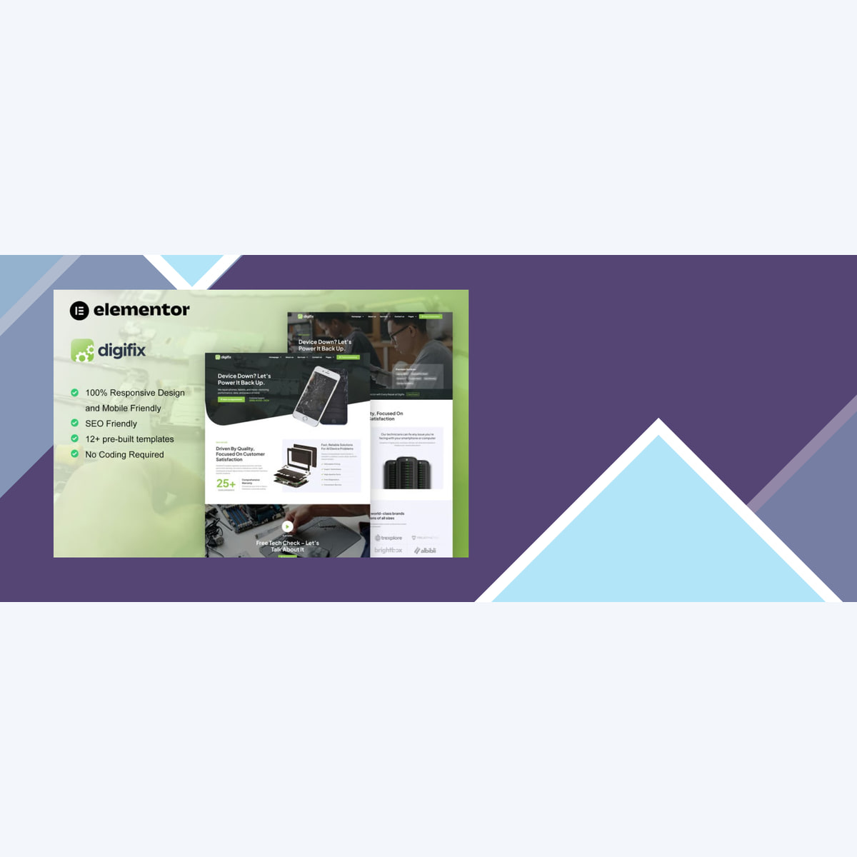 DigiFix – Mobile Phone Repair Elementor Pro Template Kit
