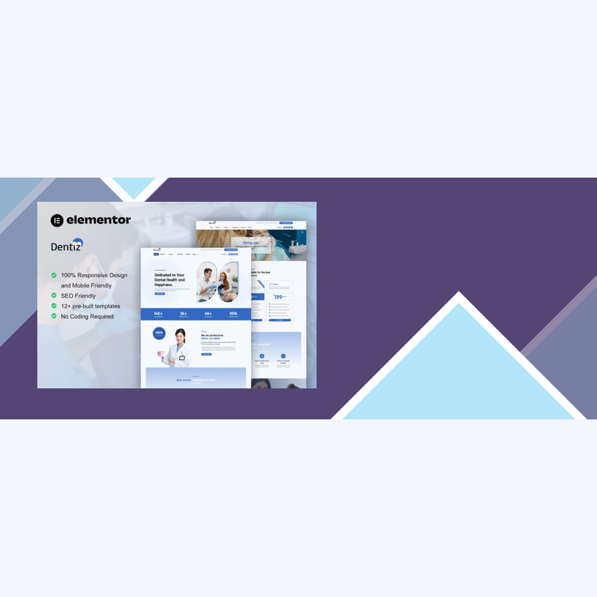 Dentiz – Dentist and Dental Care Elementor Pro Template Kit