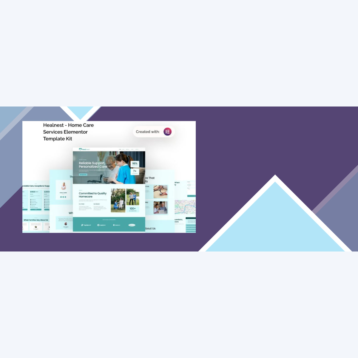 Healnest – Home Care Services Elementor Template Kit