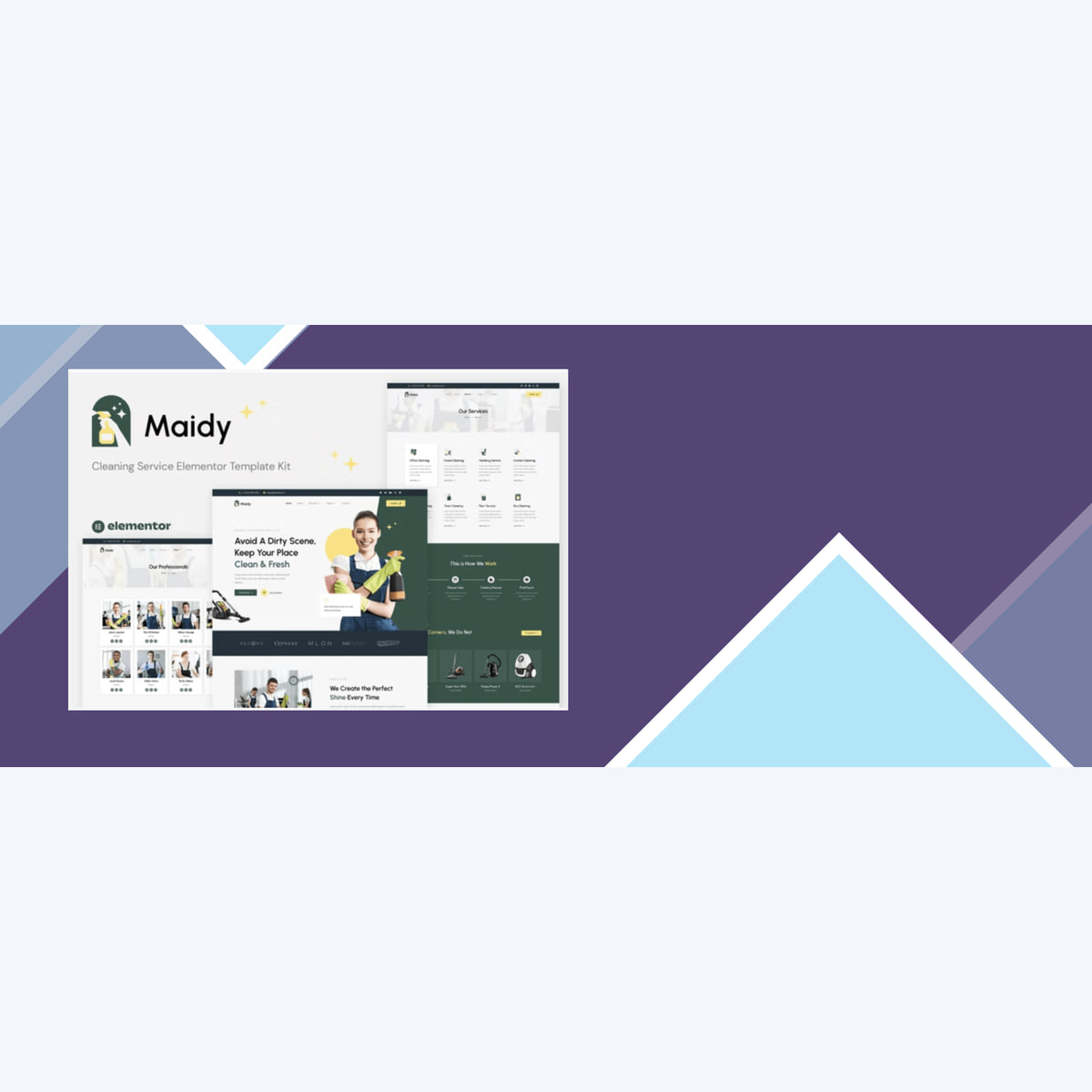 Maidy – Cleaning Service Elementor Template Kit