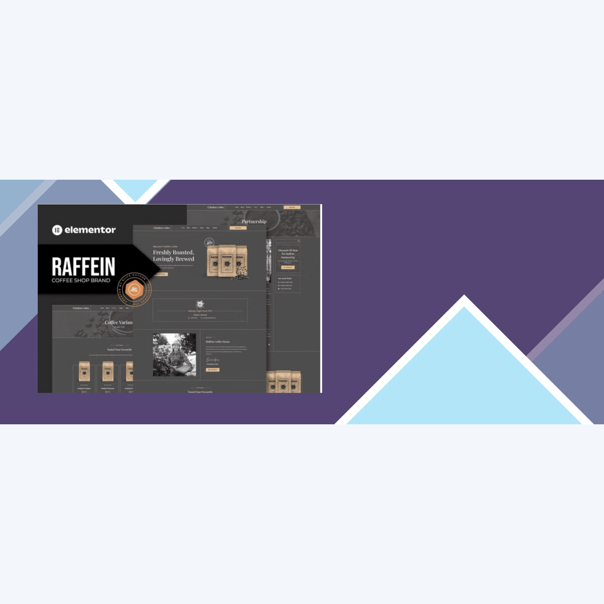 Raffein – Coffee Shop Brand Elementor Template Kit