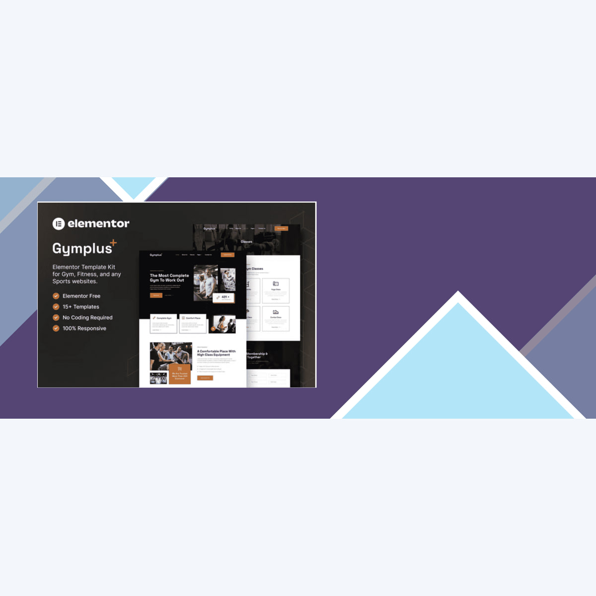 Gymplus – Gym and Fitness Elementor Template Kit
