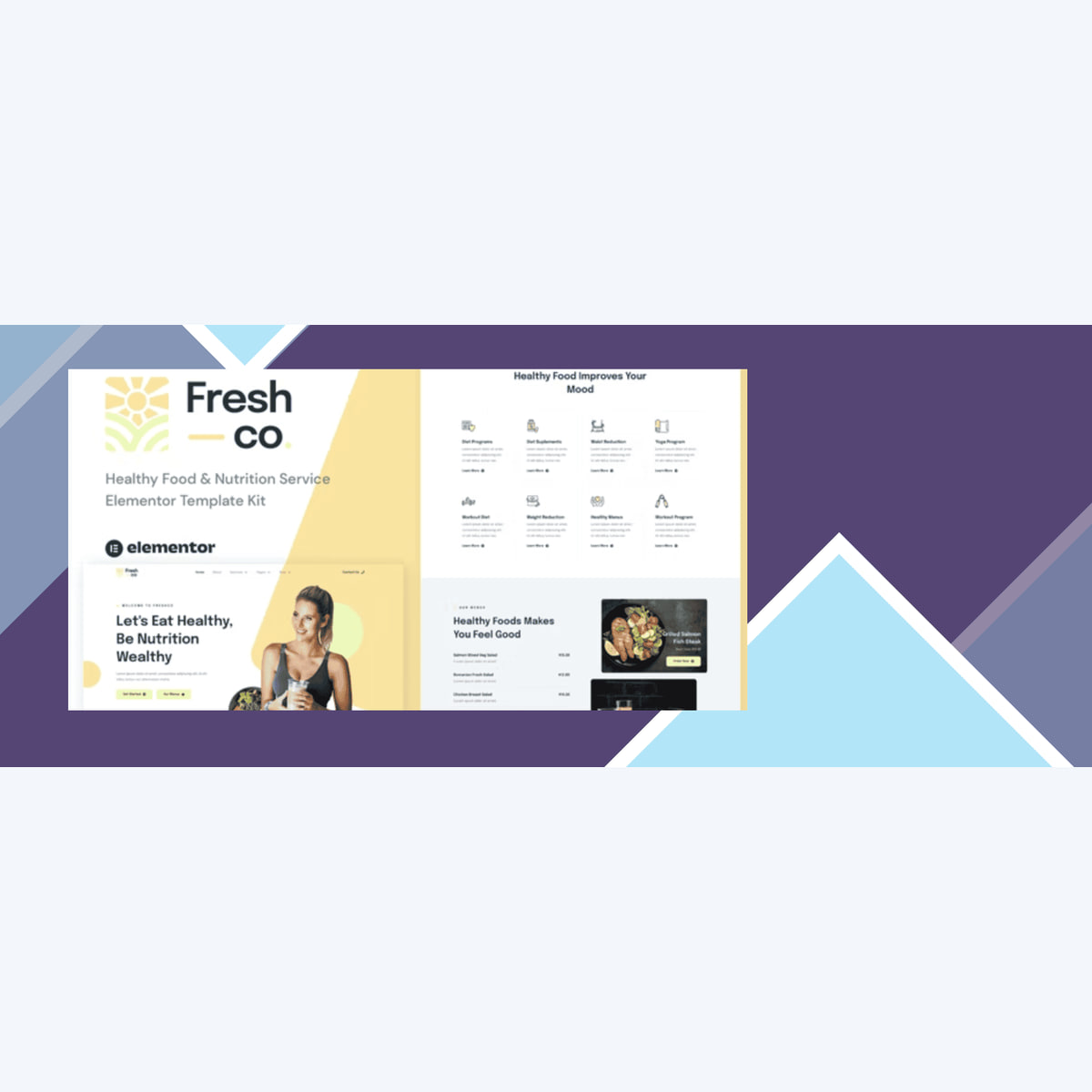 Freshco – Healthy Food and Nutrition Service Elementor Template Kit