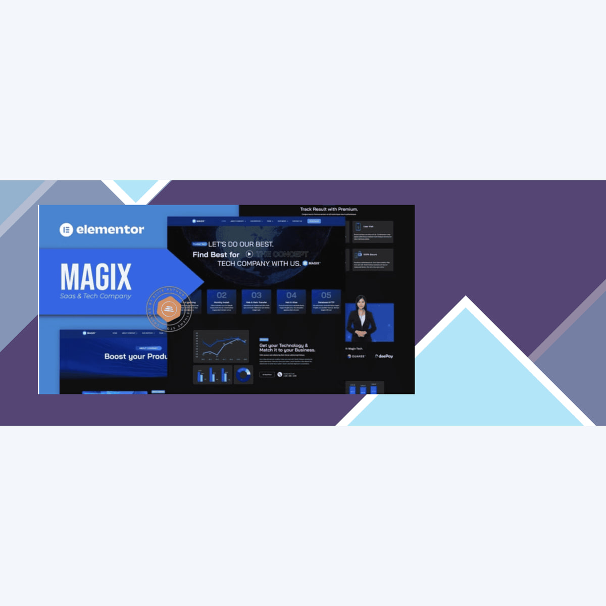 Magix – Saas and Tech Company Elementor Template Kit