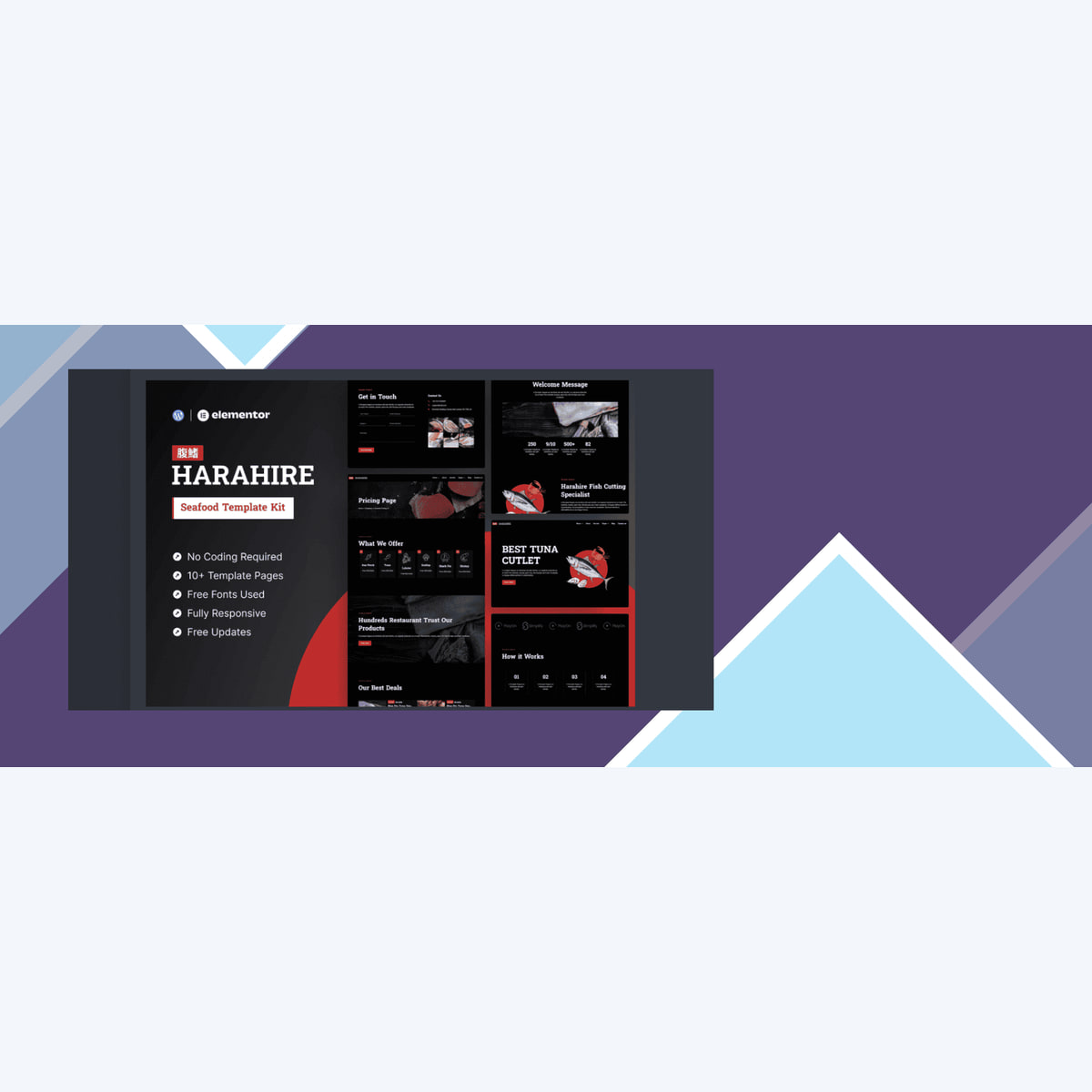 Harahire – Seafood Elementor Pro Template Kit