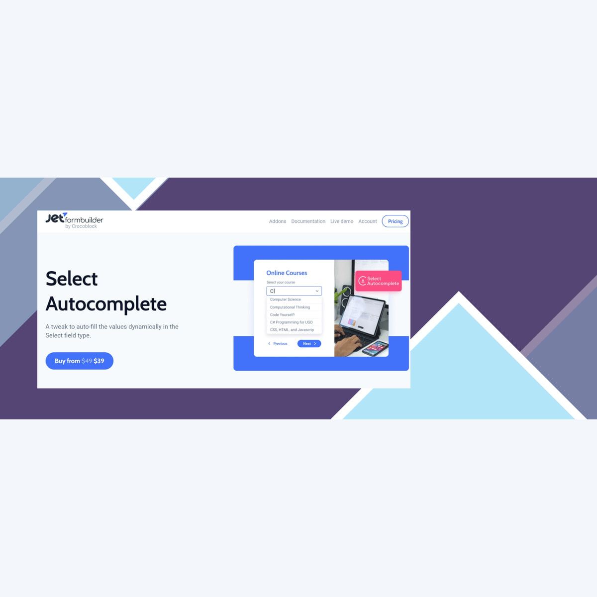 JetFormBuilder Select Autocomplete