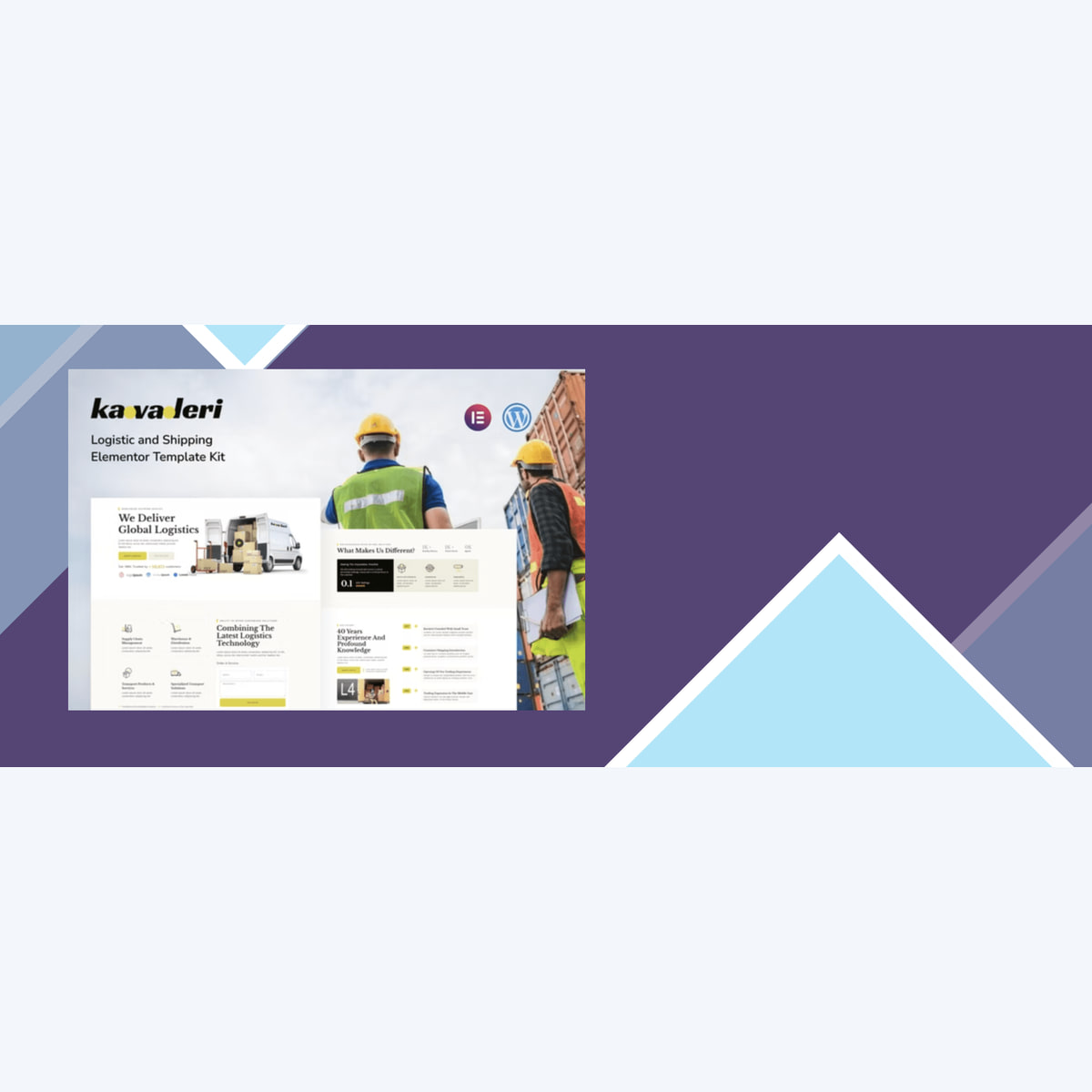 Kavaleri Logistic & Shipping Elementor Template Kit