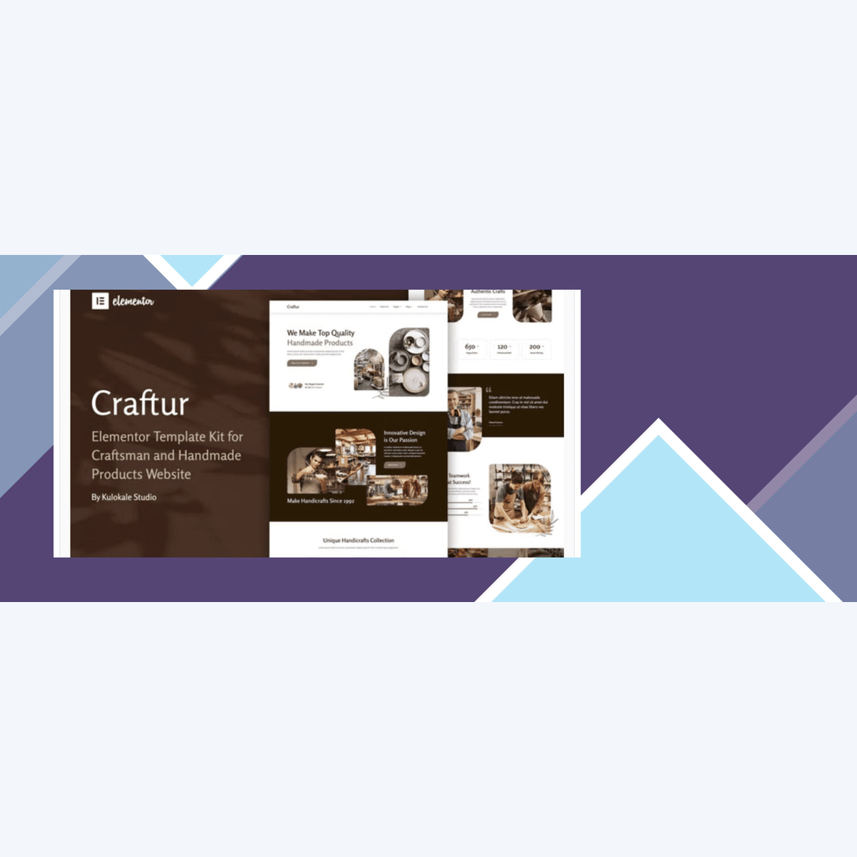 Craftur – Craftsman and Handmade Products Elementor Template Kit