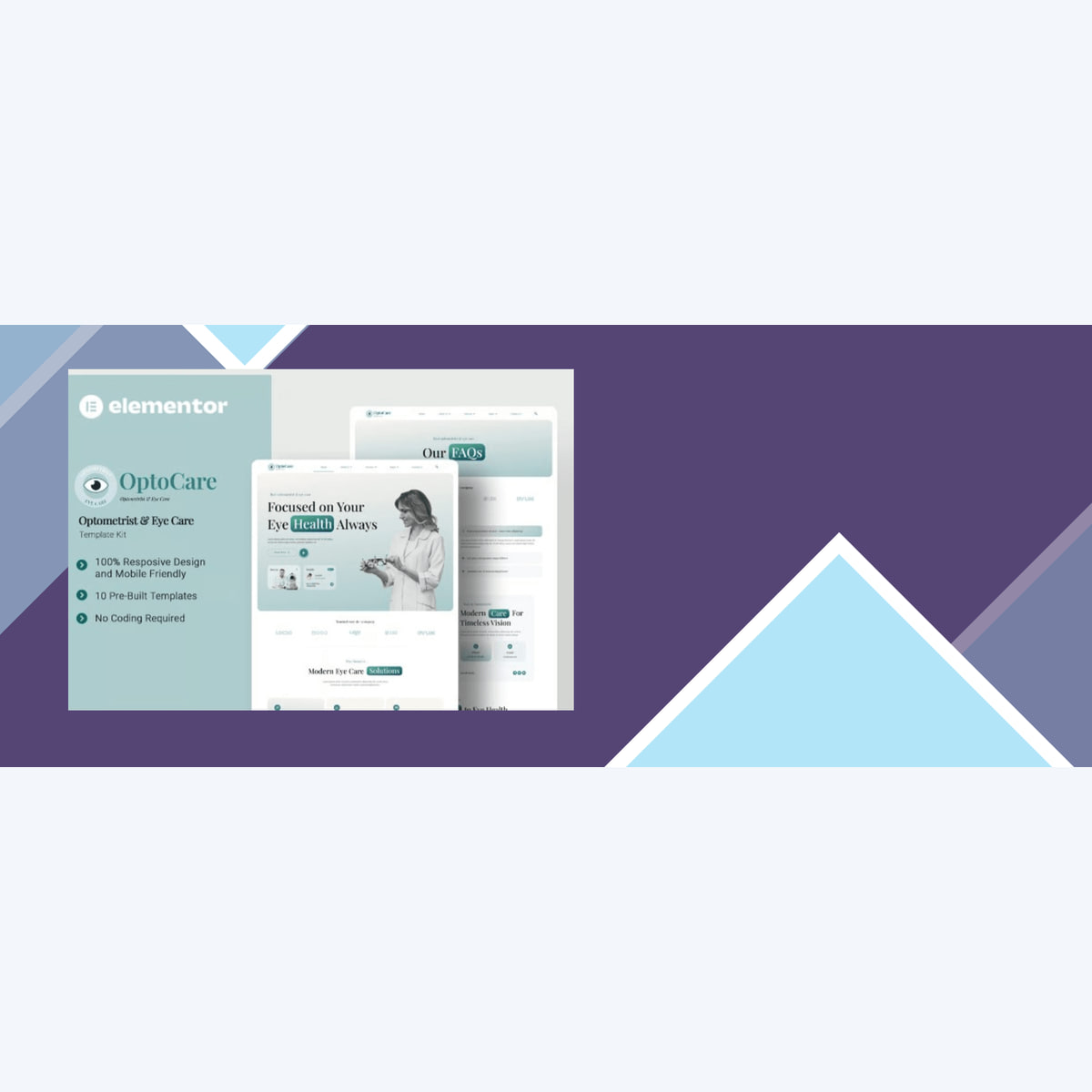 Optocare – Optometrist and Eye Care Elementor Template Kit