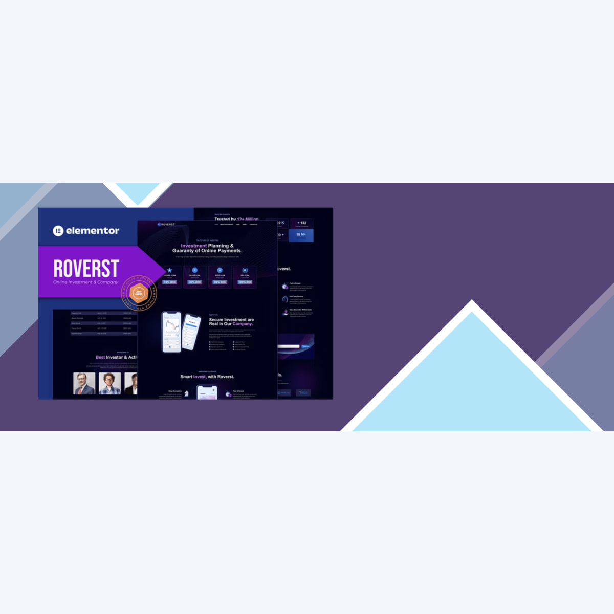 Roverst – Online Investment & Company Elementor Template Kit