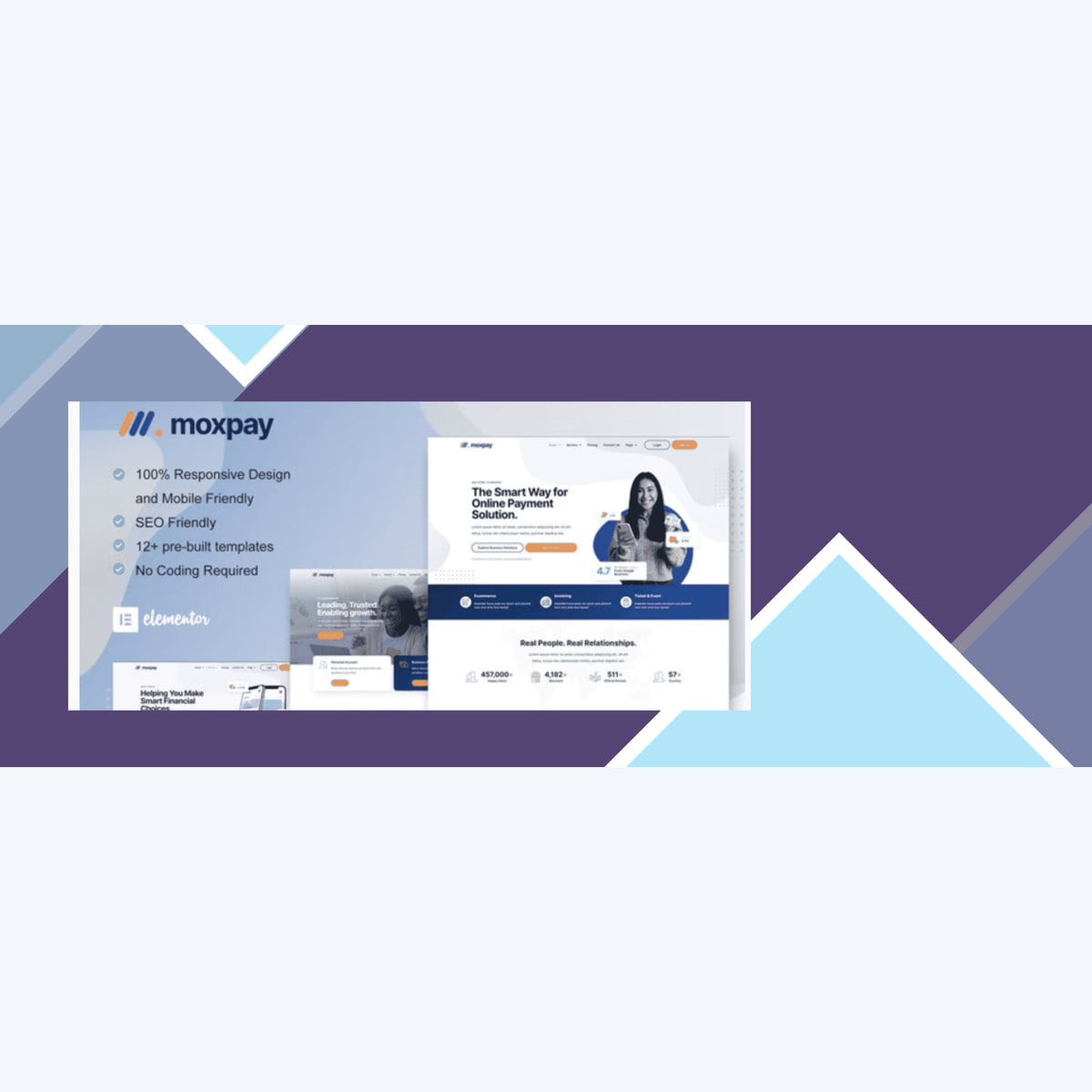 Moxpay – Online Payment Gateway Elementor Template Kit