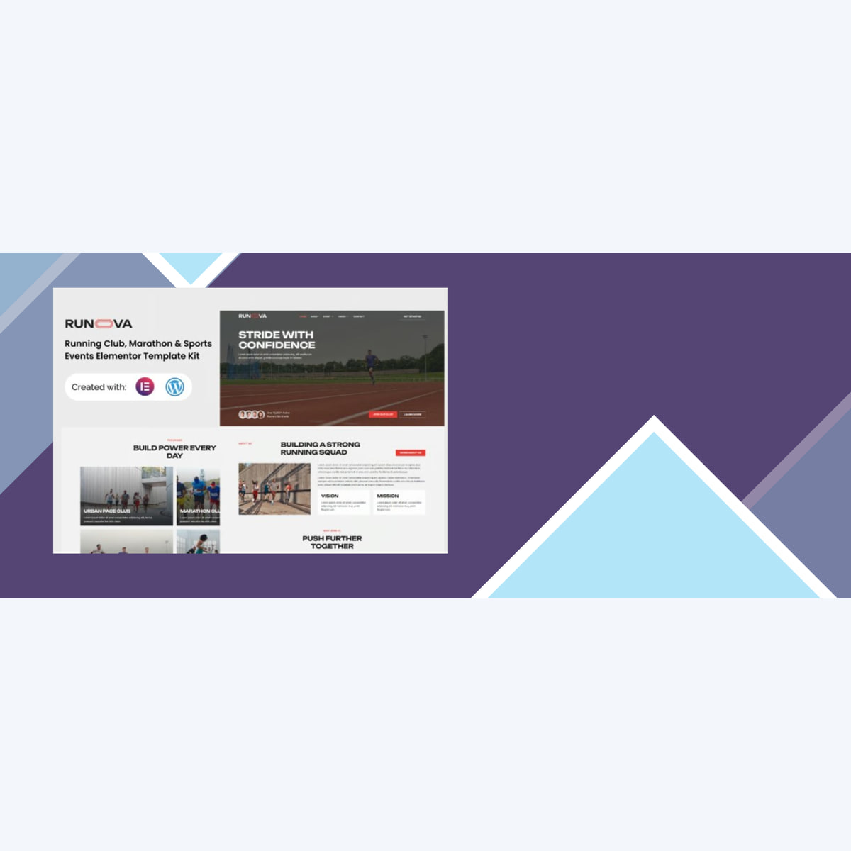 Runova – Marathon and Sports Events Running Club Elementor Template Kit